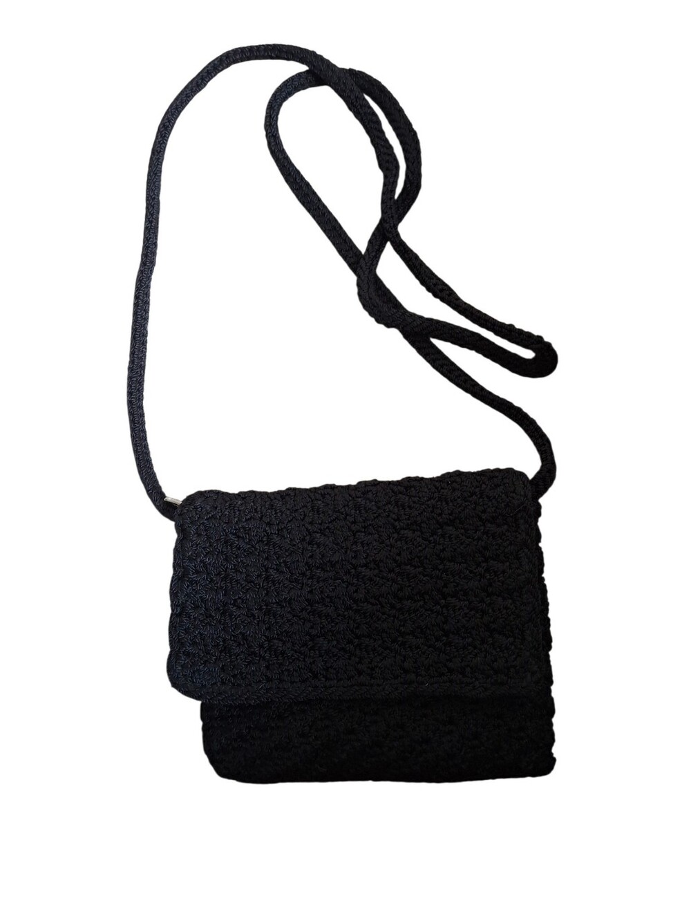 The Sak Black Mini Crochet Crossbody Bag